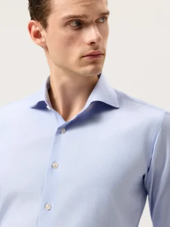 Best Slim Fit Striped Formal Shirt With Newport Collar Camisas Clássicas