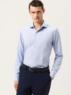 Best Slim Fit Striped Formal Shirt With Newport Collar Camisas Clássicas