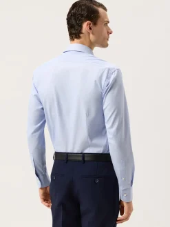 Best Slim Fit Striped Formal Shirt With Newport Collar Camisas Clássicas