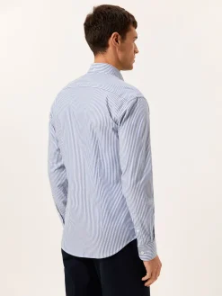 Online Slim Fit Striped Oxford Shirt in 100I Cotton Camisas Casuais|Camisas Casuais