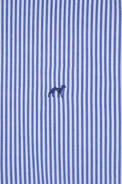 Outlet Slim Fit Striped Oxford Shirt in 100I Cotton Camisas Casuais|Camisas Casuais