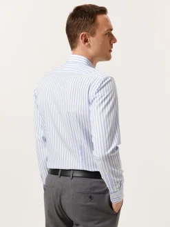 Best Slim Fit Striped Shirt with Oxford Collar Camisas Clássicas