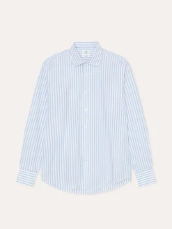 Best Slim Fit Striped Shirt with Oxford Collar Camisas Clássicas