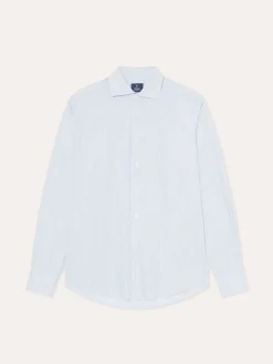 Online Slim Fit Striped Shirt with Newport Collar Camisas Clássicas