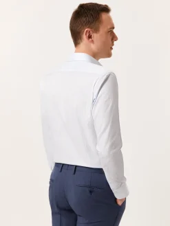 Sale Slim Fit Striped Shirt with Dublin Collar Camisas Clássicas