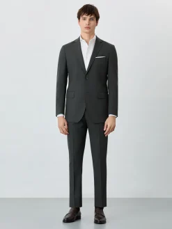 Outlet Slim Fit Suit In Wool-elastane Blend Fatos