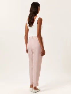 Best Slim Fit Tailored Trousers In Viscose Blend With Elasticated Waistband MULHER Fatos|Calças De Fato