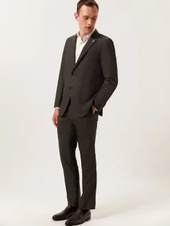 Hot Slim Fit Textured Shirt with Dublin Collar Camisas Clássicas