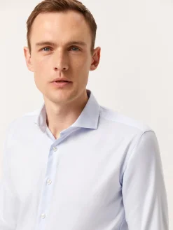 Outlet Slim Fit Textured Shirt with Dublin Collar Camisas Clássicas