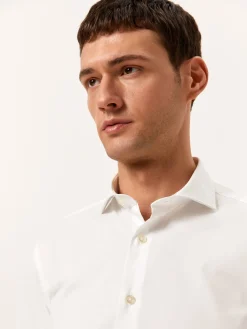 Online Slim Fit Travel Poplin Shirt in Comfort Cotton Camisas Clássicas|Camisas Clássicas