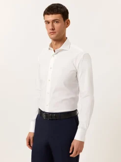 Online Slim Fit Travel Poplin Shirt in Comfort Cotton Camisas Clássicas|Camisas Clássicas