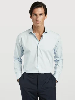 Hot Slim Fit Travel Poplin Shirt in Comfort Cotton Camisas Clássicas|Camisas Clássicas