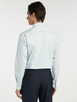 Hot Slim Fit Travel Poplin Shirt in Comfort Cotton Camisas Clássicas|Camisas Clássicas
