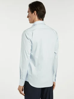 Clearance Slim Fit Travel Poplin Shirt in Comfort Cotton Camisas Clássicas|Camisas Clássicas