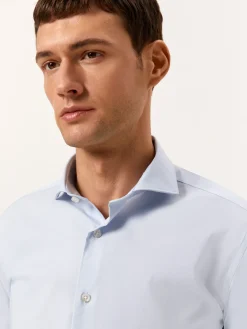 Discount Slim Fit Travel Poplin Shirt in Comfort Cotton Camisas Clássicas|Camisas Clássicas