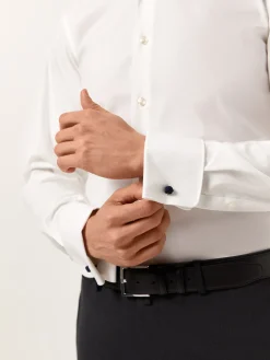 Sale Slim Fit Travel Poplin Shirt with double cuff in Comfort Cotton Camisas Clássicas|Camisas Clássicas