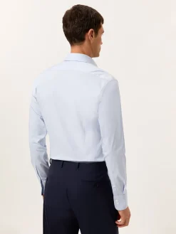 Outlet Slim Fit Travel Poplin Shirt in Comfort Cotton Camisas Clássicas|Camisas Clássicas