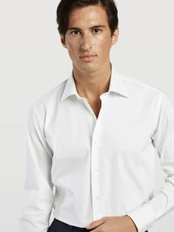 Sale Slim Fit Travel Poplin Shirt in Comfort Cotton Camisas Clássicas|Camisas Clássicas