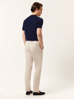 New Slim fit Twill Garment Dye Casual Trousers Calças Casuais