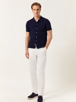 New Slim fit Twill Garment Dye Casual Trousers Calças Casuais