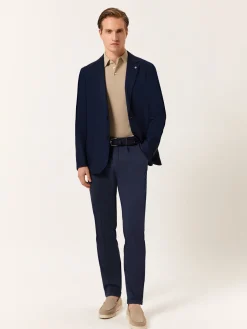 Clearance Slim fit Twill Garment Dye Casual Trousers with pleats Calças Casuais