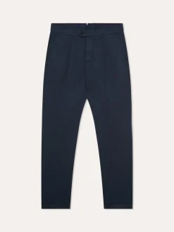 Clearance Slim fit Twill Garment Dye Casual Trousers with pleats Calças Casuais