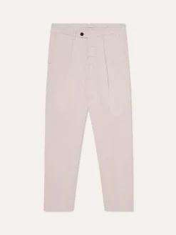 Clearance Slim fit Twill Garment Dye Casual Trousers with pleats Calças Casuais