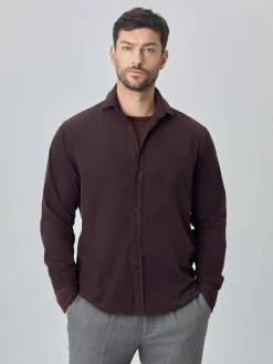 Discount Soft Needledcord Garment dye shirt Camisas Casuais