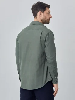 Discount Soft Needledcord Garment dye shirt Camisas Casuais