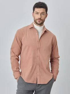 Discount Soft Needledcord Garment dye shirt Camisas Casuais