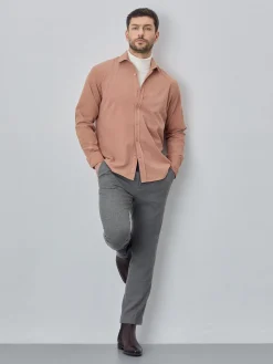 Discount Soft Needledcord Garment dye shirt Camisas Casuais