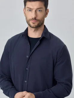 Discount Soft Needledcord Garment dye shirt Camisas Casuais