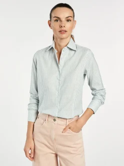 Outlet Striped Classic Shirt MULHER Camisas