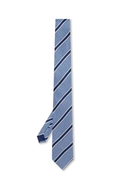 Outlet Striped Pattern 100% Silk Tie 7,5cm Gravatas