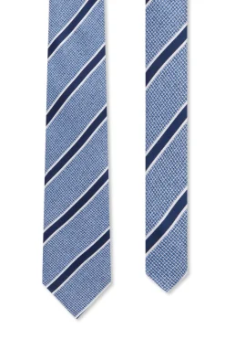 Outlet Striped Pattern 100% Silk Tie 7,5cm Gravatas