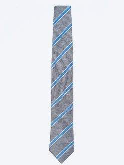 Outlet Striped Pattern 100% Silk Tie 7,5cm Gravatas