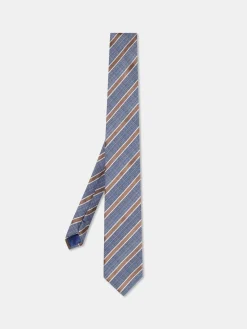 Discount Striped Pattern 100% Silk Tie 7,5cm Gravatas