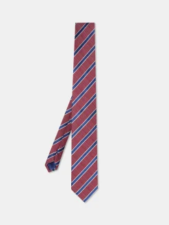 Discount Striped Pattern 100% Silk Tie 7,5cm Gravatas