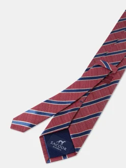 Discount Striped Pattern 100% Silk Tie 7,5cm Gravatas
