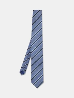 Discount Striped Pattern 100% Silk Tie 7,5cm Gravatas