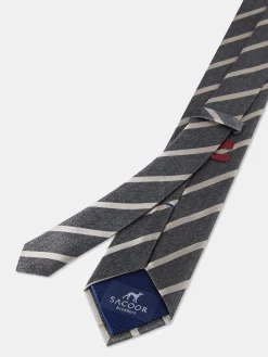 Hot Striped Pattern 100% Silk Tie 7,5cm Gravatas