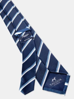 New Striped Pattern 100% Silk Tie 7,5cm Gravatas