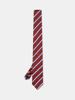 New Striped Pattern 100% Silk Tie 7,5cm Gravatas