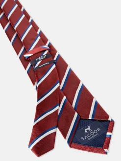 New Striped Pattern 100% Silk Tie 7,5cm Gravatas