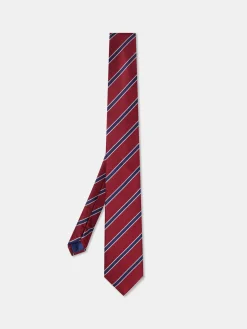 New Striped Pattern 100% Silk Tie 7,5cm Gravatas