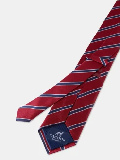 New Striped Pattern 100% Silk Tie 7,5cm Gravatas