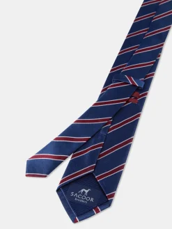 New Striped Pattern 100% Silk Tie 7,5cm Gravatas