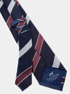 Sale Striped Pattern 100% Silk Tie 7,5cm Gravatas