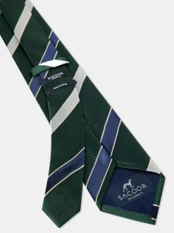 Sale Striped Pattern 100% Silk Tie 7,5cm Gravatas