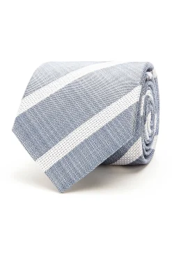 Online Striped Pattern Tie 100% Silk 8cm Gravatas